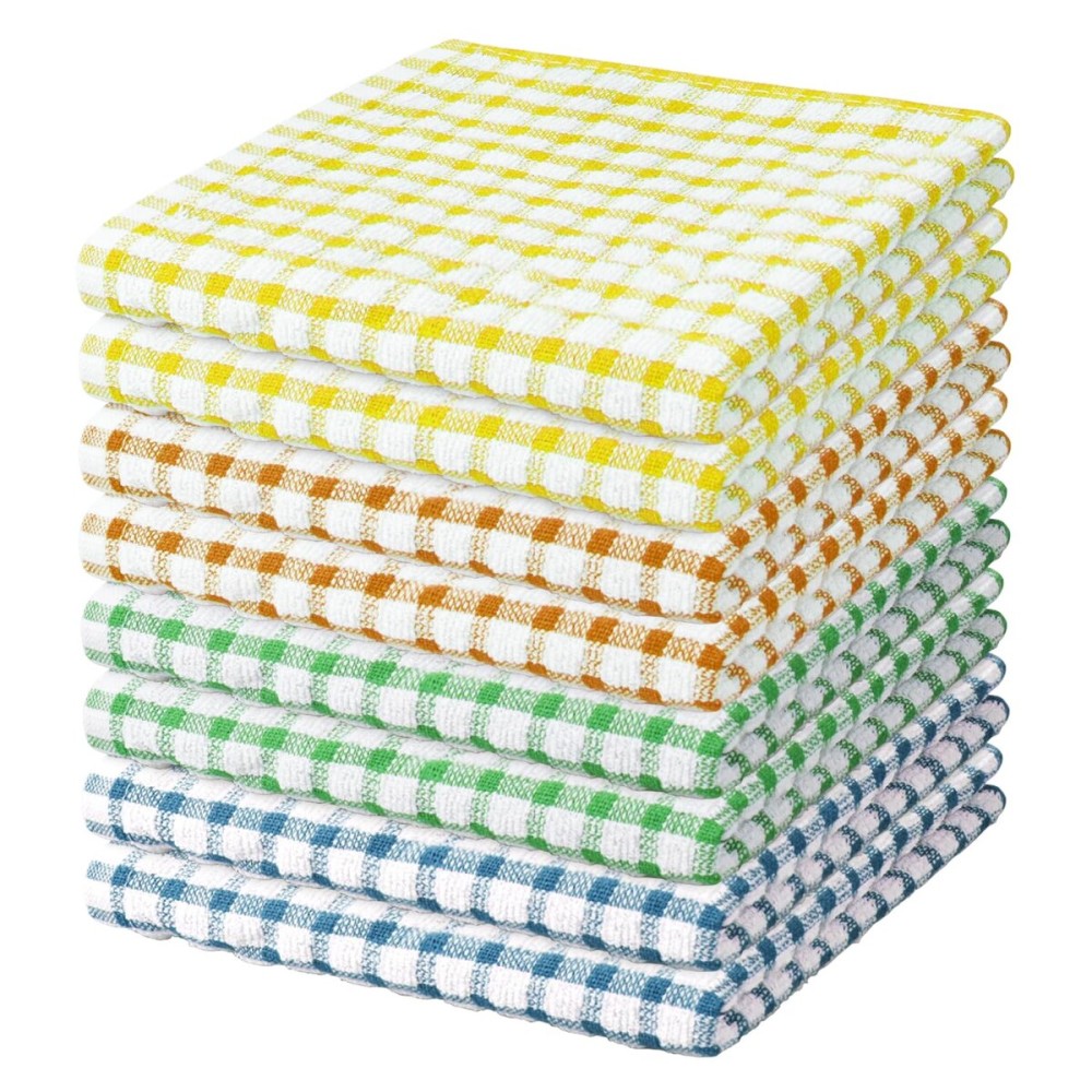 Nialnant 8 Pack Dish Cloths for Washing Dishes, 100% Cotton Reusable Cleaning Rag, Quick Drying Dish Towels for Kitchen-11 x 11 Inches