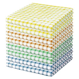 Nialnant 8 Pack Dish Cloths for Washing Dishes, 100% Cotton Reusable Cleaning Rag, Quick Drying Dish Towels for Kitchen-11 x 11 Inches