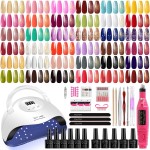 YALSYNY NAIL POLISH KIT with U V Lamp and Drill Starter Kit 36 Colors Gel Nail Polish Nail Art Gel Manicure Kit