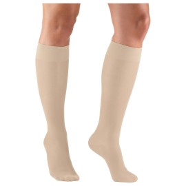 Truform Sheer Compression Stockings, 8-15 mmHg, Women\'s Knee High Length, 20 Denier, Light Beige, Small
