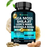 Adndale True Sea Moss Capsules. Shilajit for Men and Women Supplement with Lion\'s Mane, Rhodiola Rosea, CoQ10-90 Count