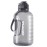 GEMFUL 2 Liter Water Bottle with Time Marker & Handle 64oz Large Motivational Jug for Gym Workouts No Straw Leak Proof BPA Free (Grey)