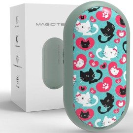 Rechargeable Fabric Shaver, Magictec Lint Remover Sweater Defuzzer Lints Fuzzs Pills Pilling Trimmer for Clothes and Furniture -Battery Operated (PurrLove)