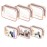 AURUZA 6 Pack Travel Toiletry Bag, Clear Makeup Bag, TSA Approved Cosmetic Bag with Zipper, Clear Organizer Carry on Bag for Women, PVC Cosmetic Pouch (Rose Pink, 6 Packs)