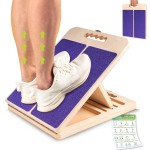 Slant Board for Calf Stretching, Adjustable Portable Wooden Incline Board for Calf Stretcher with Training Poster, 300 Lbs Weight Capacity Calf Stretch Wedge for Leg, Knees, Heel, Ankle & Stretching
