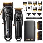 SUPRENT PRO Professional Hair Clipper and Trimmer Set with Foil Shaver, Professional Barber Clippers for Men