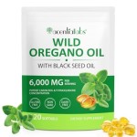 Oil of Oregano Softgels 6000mg, 120 Count | 2 in 1 Formulated with Black Seed Oil 200mg, Oregano Oil Capsules, High Carvacrol & Thymoquinone for Immune Support | Non-GMO, Gluten-Free