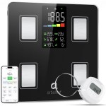arboleaf Smart Scale and Tape Measure, Body Fat Measuring Tape and Smart Scale for Body Weight, Digital Bluetooth Weighing Machine, Circumference Analyzer, App Sync, 400lbs, 11