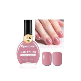 OpenLive 16.5ml Dusty Rose Nail Polish Large Volume Quick Drying Light Pink Nail Polish, Fast Drying and Long Lasting Color Nail Art DIY Home Manicure Gift for Women