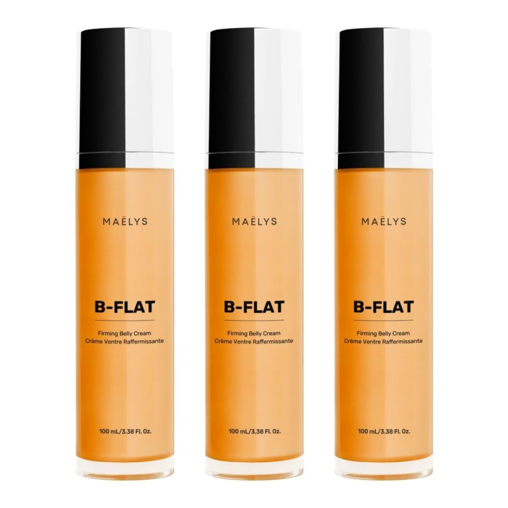 MALYS Cosmetics B-FLAT Belly Firming Cream - Stretch Mark Tightening Belly Cream - 3 Pack