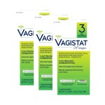 Vagisil Vagistat 3 Day Yeast Infection Treatment for Women, Relieves External Itching and Irritation - 2% External Miconazole Nitrate Cream, 3 Disposable Suppositories & Applicators (Pack of 3)