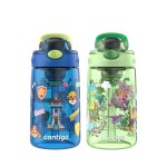 Contigo Aubrey Paw Patrol Leak-Proof Spill-Proof, 2-Pack Water Bottle with Autospout, 14oz, Power Pups and Dino Treks, Green and Blue