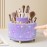 Diesisa Bling Diamond 360 Makeup Brush Holder Organizer, Rotating Makeup Brush Organizer,5 Slot Make up Brushes Cup for Cosmetics, Vanity Desktop Organizer, Gift for Women Teen Girls- Diamond Purple