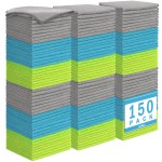 AIDEA Microfiber Cleaning Cloth-150PK, Soft Microfiber Towels for Cars, Absorbent Cleaning Rags, Lint-Free Streak-Free Wash Cloths for House, Kitchen, Window(12in.x12in)