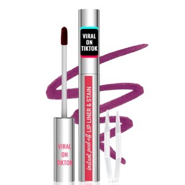 iMethod Lip Stain - Lip Liner Stain, Lip Stain Peel Off with Tweezer, Long Lasting Natural, Waterproof, Easy to Use, Stay On All Day, PLUMPED