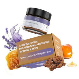 MyMagicHealer Universal Flare Care | Drawing Salve for HS, Boils, Cysts, Hemorrhoids, Pilonidal Cyst, Abscess | Anti-Chafing, Wound Care, Relief for Itching Skin w/Propolis & Egg Yolk Extract 1 oz