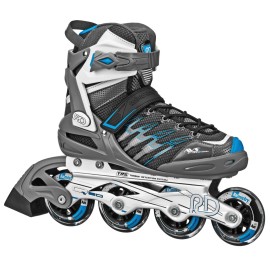Roller Derby AERIO Q-60 Women\'s Inline Skates, Gray/White/Blue, Size 8