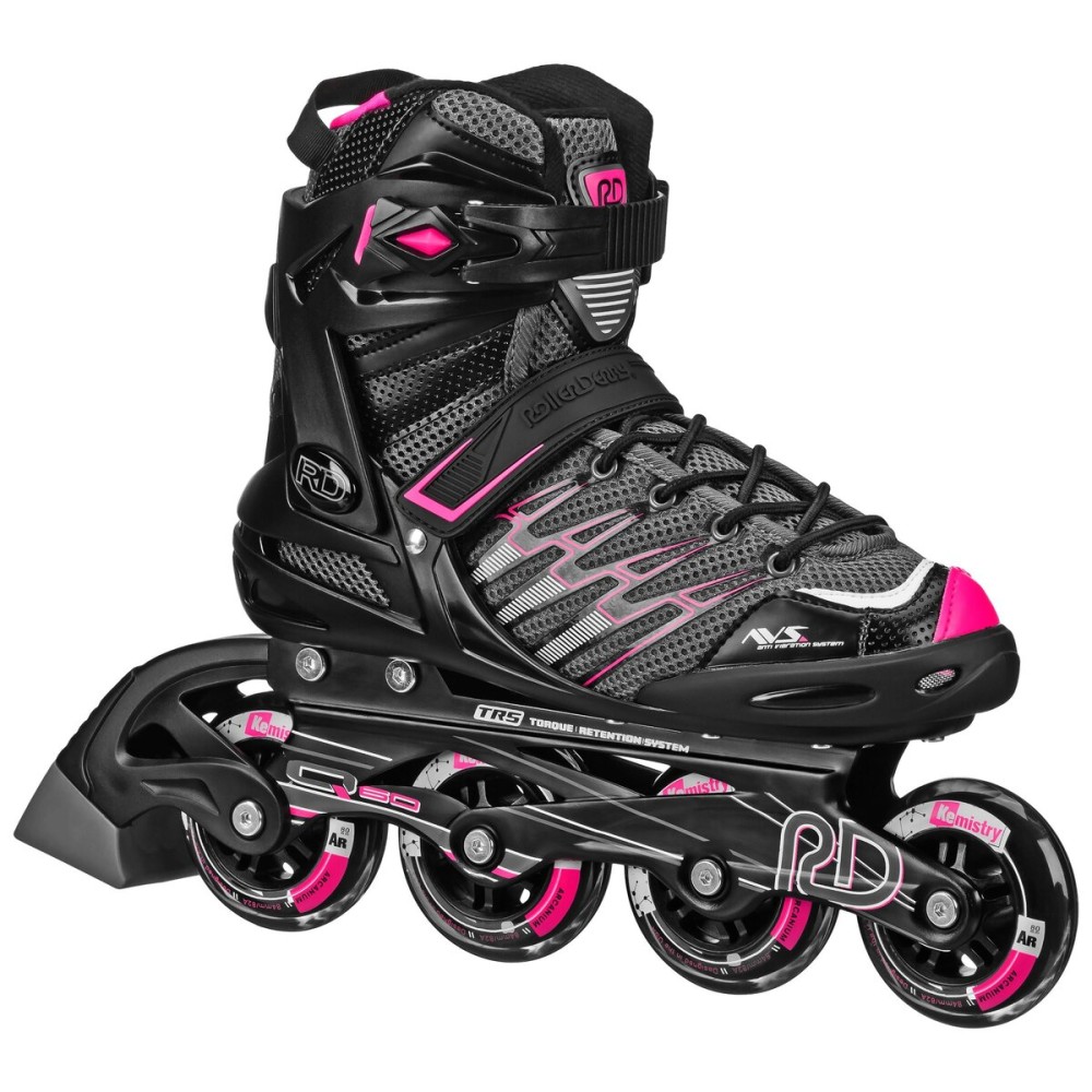 Roller Derby AERIO Q-60 Women\'s Inline Skates, Black/Pink, Size 8