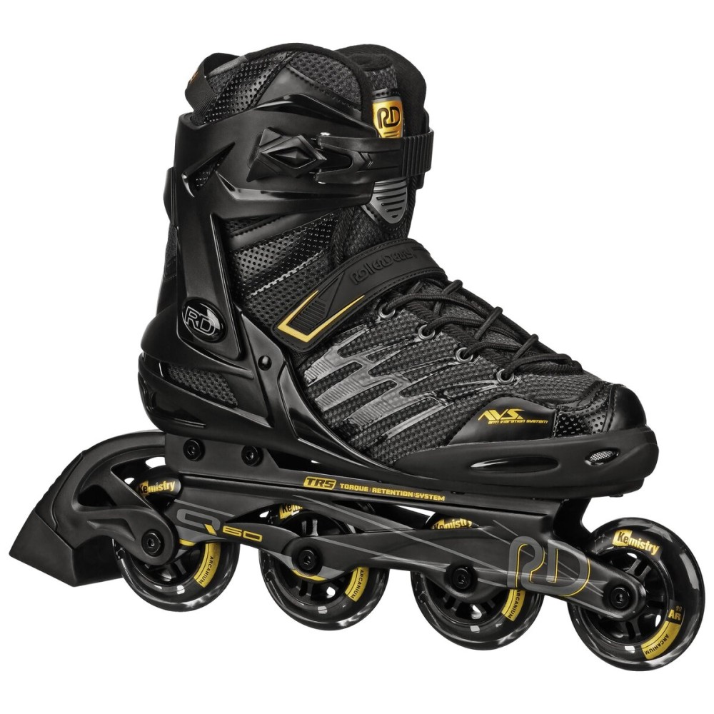 Roller Derby AERIO Q-60 Men\'s Inline Skates, Black/Gold, Size 11