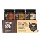 Every Man Jack Beard Butter Gift Set for Men - Full Size 3-Pack Variety with Sandalwood, Vanilla + Cedar & Aged Bourbon Scents - Naturally Derived with Shea Butter & Coconut Oil - 4 oz (3 Pack)