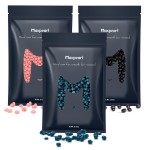 Maxpearl Hard Wax Beads, Pack of 3 Hair Removal Wax Beans Refill - Brazilian Waxing, Face, Eyebrows, Underarms, Bikini, Arms, Chest, Back, Legs, 10.5oz (Green/Pink/Black)