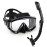 Snorkel Set Pano 3 Adult Snorkeling Gear, Professional Anti-Fog Snorkel Mask Dry Top Snorkel, Tempered Glass Scuba Diving Mask for Freediving, Snorkeling and Swimming (Mystic Black Set)