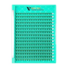 VAVALASH 320 Fans Brown Premade Lash Fans Eyelash Extensions 10D 0.05/0.07 Thickness C/D Curl Middle Stem Pointed Base Brown Promade Fans Volume Lash Extensions (Brown-320 Fans-10D-0.07-D-8-15mm)