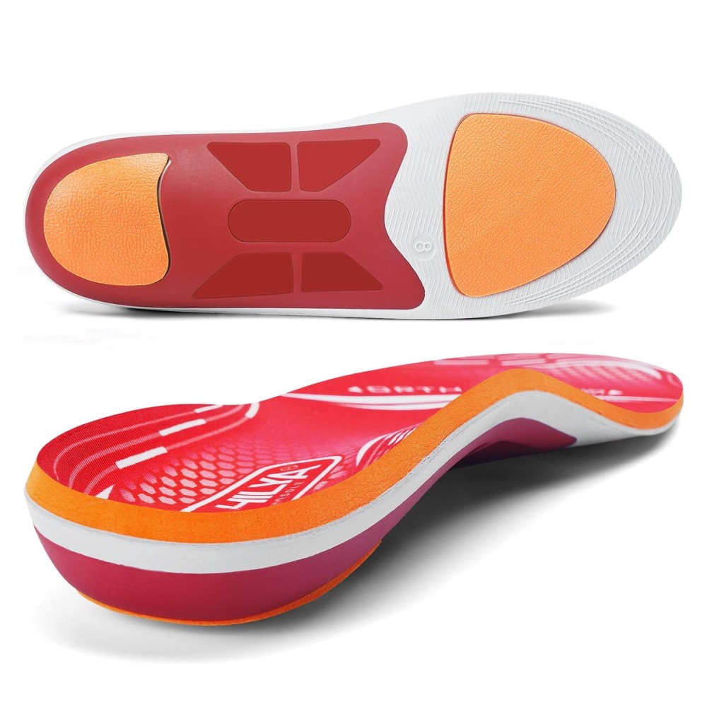 ORHILYA 220lbs+ Plantar Fasciitis Relief Foot Pain Arch Support Insert Orthotics Insole, Women Men Shoe Inserts Standing All Day, Comfort Work Boot Insole Flat Feet Heel Spur Size 8, 270MM