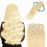 LORIEN Clip in Hair Extensions Real Human Hair, 16 Inch 90g, 613 Bleach Blonde, Clip in 100% Brazilian Remy Human Hair Extensions 8pcs Per Set with 18 Clips Double Weft