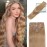 LORIEN Clip in Hair Extensions Real Human Hair, 18 Inch 100g, 27 Honey Blonde, Clip in 100% Brazilian Remy Human Hair Extensions 8pcs Per Set with 18 Clips Double Weft