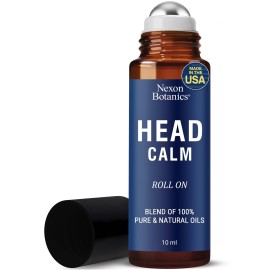 Head Calm Essential Oil Roll-On 10 ml - Soothing Blend of Pure & Natural Essential Oils - Roller Ball for Migraine & Headache Relief - Nexon Botanics