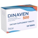 Dulc - Dinaven 500, Diosmin Hesperidin 500mg Dietary Supplement 120 Tablets, Enriched with Butcher\'s Broom, Horse Chestnut Extract and Grape Seed Extract, Made in Italy
