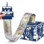 Meiidoshine 15th Birthday Money Box for Cash Gift, Surprise Pull Out Money Gift Box with 50Pcs Transparent Bags - Fun Ways to Give Cash as A 15th Birthday Gift for Girls Boys