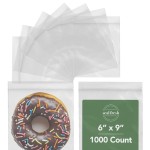 Seal Fresh 6 x 9 Inch Resealable Plastic Bags 1000 Pack - Clear Reclosable Zipper Seal Bags for Treats, Crafts, Party Favors, Small Food Storage, Packaging