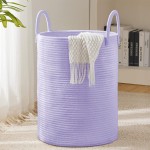 YOUDENOVA Laundry Hamper Basket, Woven 58L Tall Laundry Basket for Blanket Organizer- Clothes Hamper Baby Nursery Hamper for Blanket Storage in Bedroom
