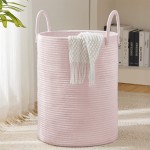 YOUDENOVA Laundry Hamper Basket, Woven 58L Tall Laundry Basket for Blanket Organizer- Nursery Hamper for Bedroom And Bathroom Storage
