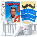 Super Nose Wax Kit Men,120g Wax, 30 Applicators | Ear & Nose Hair Removal Waxing Kit for Women | Includes 15 Balm Wipes & 10 Mustache Guards | Lasts 6 Weeks | Nasal Waxing Kit for Gift