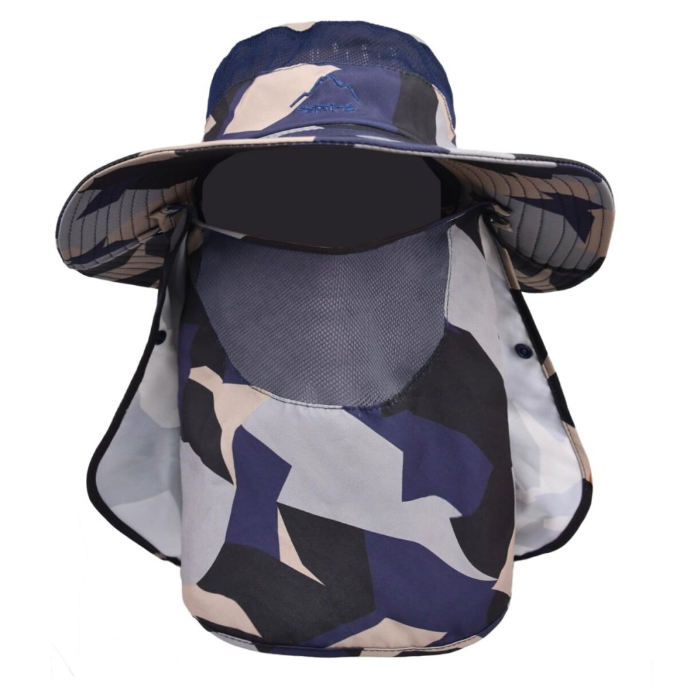 Sun Hats for Men Women Fishing Hat UPF 50+ Breathable Wide Brim Summer UV Protection Hat with Face Cover & Neck Flap