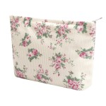 Cosmetic Bags for Women - Corduroy Cosmetic Bag Aesthetic Women Handbags Purses Smile Dots Makeup Organizer Storage Makeup Bag Girls Case Bags (Flowers-Pink)