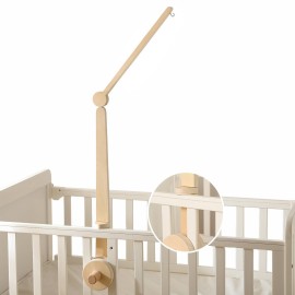 HI BABY MONMENT Crib Mobile Arm - Baby Mobile Hanger with 2-Height Settings Adjustable, Stabilizing Attachment for Added Safety, Mobile Arm for Crib, Sturdy & Secure Design for Nursery Mobile