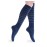 SocksLane Cotton Compression Socks for Women & Men. 15-20 mmHg Support Knee-High Indigo Stripes S/M