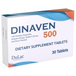 Dulc - Dinaven 500, Diosmin Hesperidin 500mg Dietary Supplement 30 Tablets, Enriched with Butcher\'s Broom, Horse Chestnut Extract and Grape Seed Extract, Made in Italy