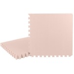 Foam Floor Tiles - 24sqft Soft Nontoxic Baby Play Mat - Interlocking Puzzle Mat for Baby, Kids Playroom, or Home Gym Flooring by Stalwart (Light Pink)
