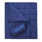 KingCamp Ultralight Camping Blanket, Packable Down Alternative Puffy Wearable Blankets Weatherproof Warm Package Quilt with Snap Buttons for Outdoor Hiking Travel Picnic Stadium (69 L x 53 W, Navy)