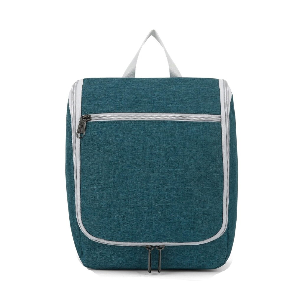 Della Gao Hanging Toiletry Bag for Women, Travel Toiletry Bags Makeup Organizer, Water-resistant Cosmetic Bag for Essentials Accessories (Dark Green)