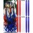 Olldag 12 PCS Red White Blue Clip-In Straight Hair Extensions, 22 Inch Colored Party Synthetic Neon Highlights, Rainbow Hair Accessories for Girls Women Kids