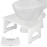 Foldable Toilet Stool, 7.5 Inch Poop Stool for Bathroom, Bamboo Toilet Stool Squat Adult, Collapsible Squatting Potty Stool with Non-Slip Strip - Improve Squatting Posture and Comfort, White