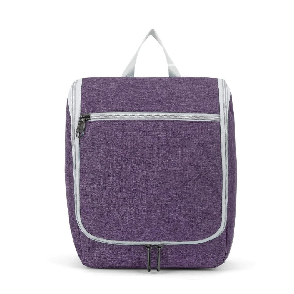 Della Gao Hanging Toiletry Bag for Women, Travel Toiletry Bags Makeup Bag Organizer, Water-resistant Cosmetic Bag for Essentials Accessories (Purple)