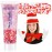 MEICOLY Red and White Face Body Glitter for Reading Week World Book Day,Cat Costume for Kids Girls Adults,Book Character Costumes for Kids,Cosplay Accessories for Halloween Festival