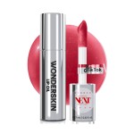 Wonderskin Lip Oil Rehab Serum - Tinted Lip Oil for Women, Hydrating, Moisturizing, and Non-Sticky Red Tint Serum for Dry Lips (Amour)